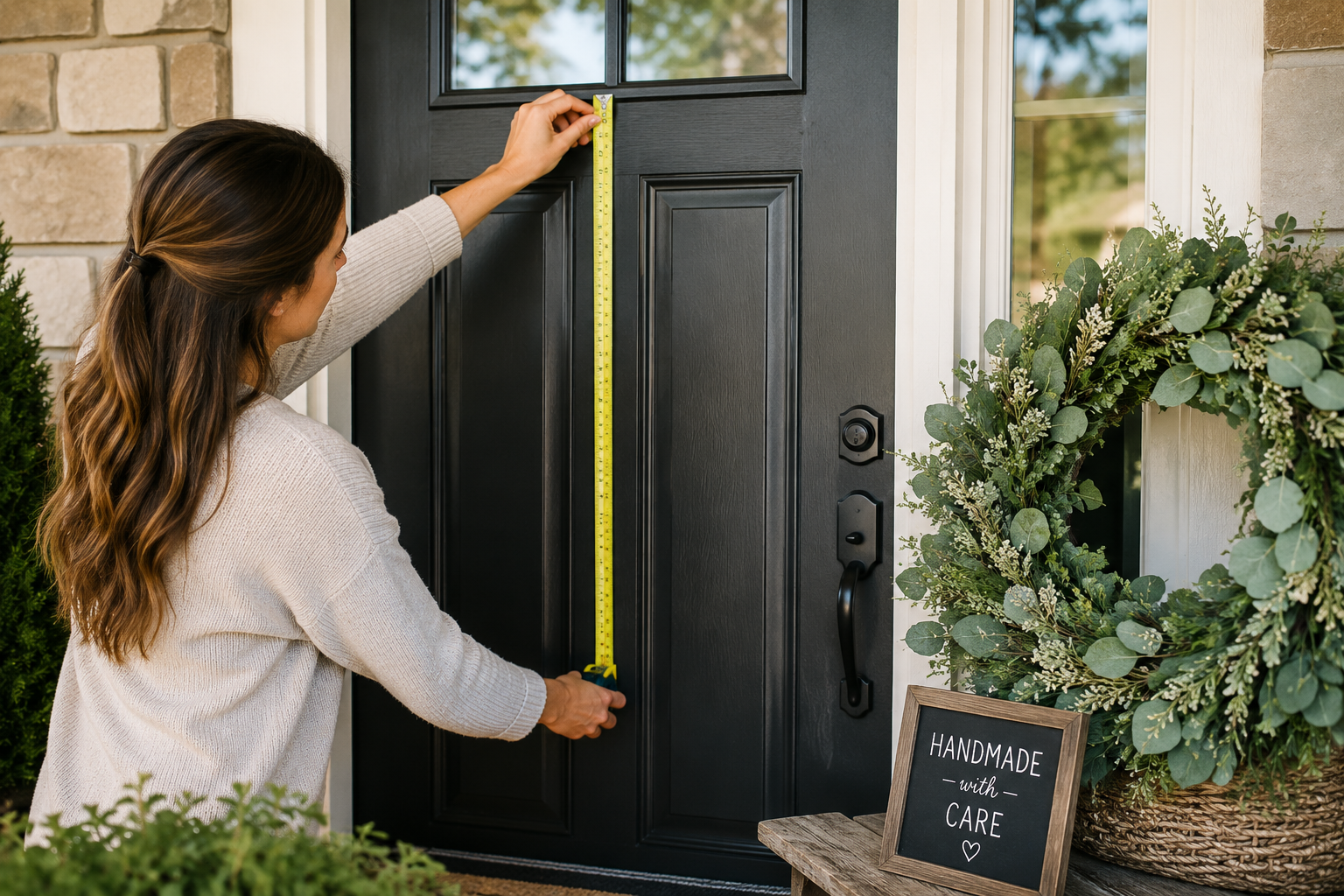 How to Measure Door for Wreath Size Before You Buy