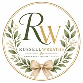 RussellWreaths handmade seasonal wreaths logo